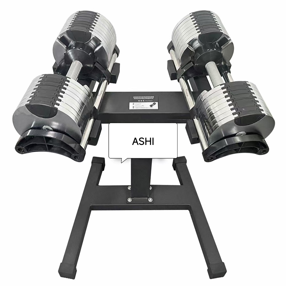 Adjustable Dumbbell Pair 40Kg - クローム調整式ダンベル43kg 45kg 50kgセットとダンベルラック
