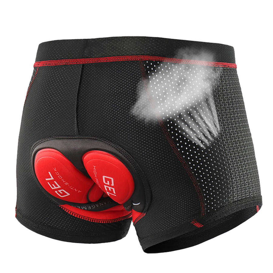 Padded Cycling Shorts 5D Gel - NEWBOLER 通気性サイクリングショーツサイクリング下着 5D ゲルパッド耐衝撃自転車パンツ MTB ロードバイク下着男ショーツ