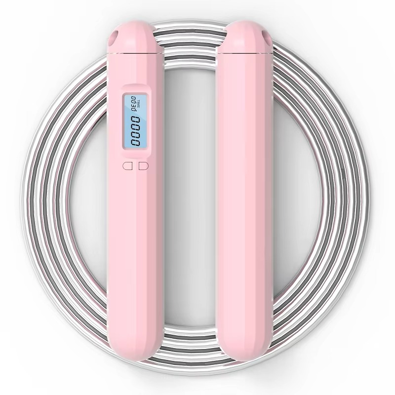 Smart Jump Rope Digital Counter - YTYINYTYIN カスタムロゴ入り、長さ調節可能なコードレススマート縄跳び。重り付き、速度カウンター付き、デジタル表示のスマート縄跳び。