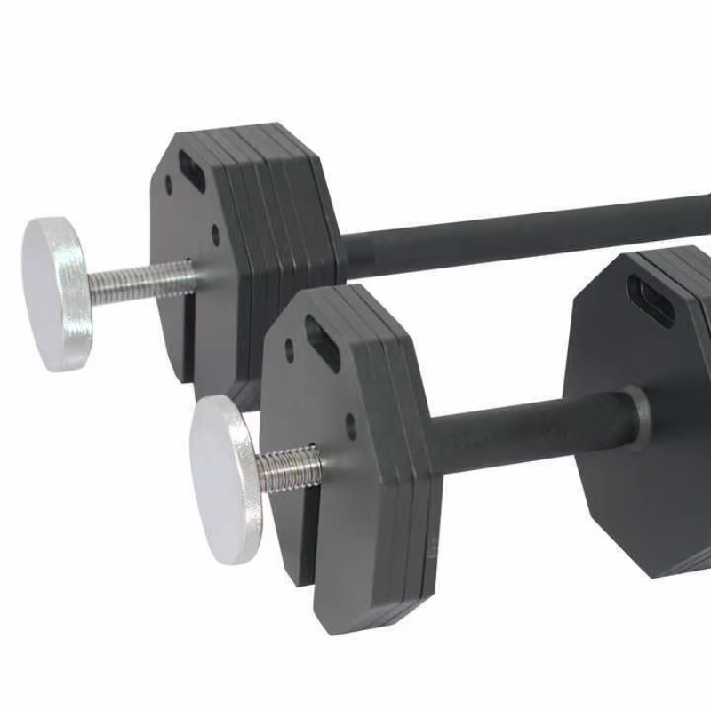 Adjustable Dumbbell Pair 40Kg - 調整可能な80ポンドメタル八角形ダンベルフィットネス機器、多機能で持ち運び可能、インサートプレート付き
