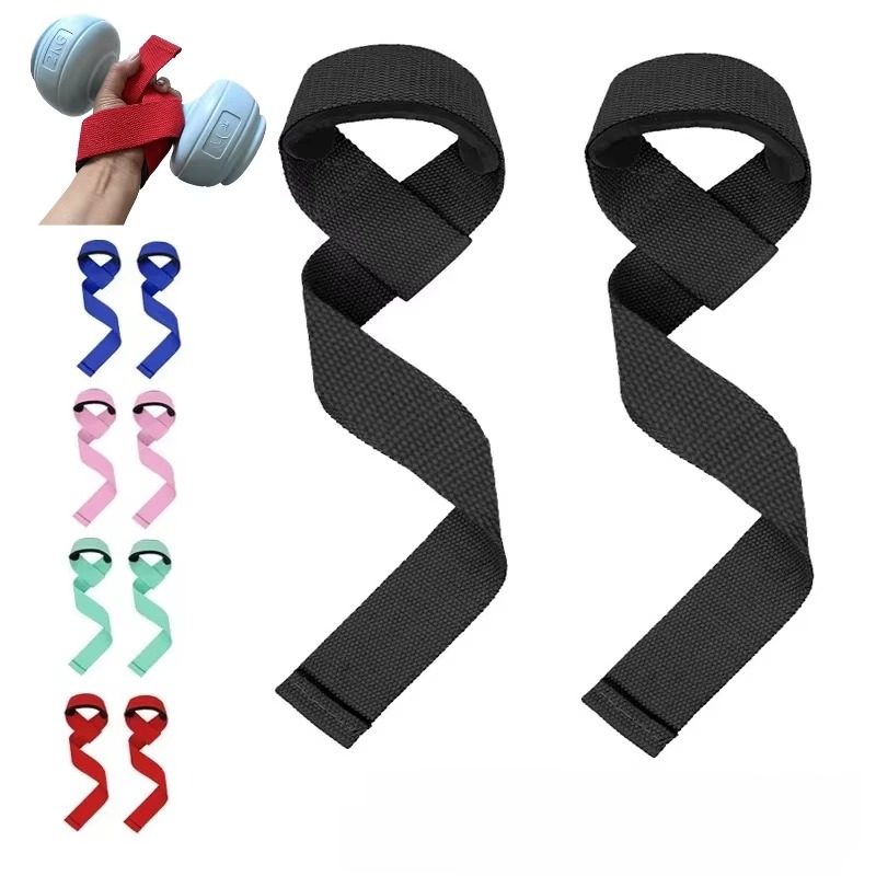 Wrist Wraps Weightlifting Support - 調整可能なウェイトリフティング用リストストラップ。パッド付きで耐久性に優れたコットン素材のジム用ストラップ。パワーリフティング、デッドリフト、筋力トレーニングに最適。