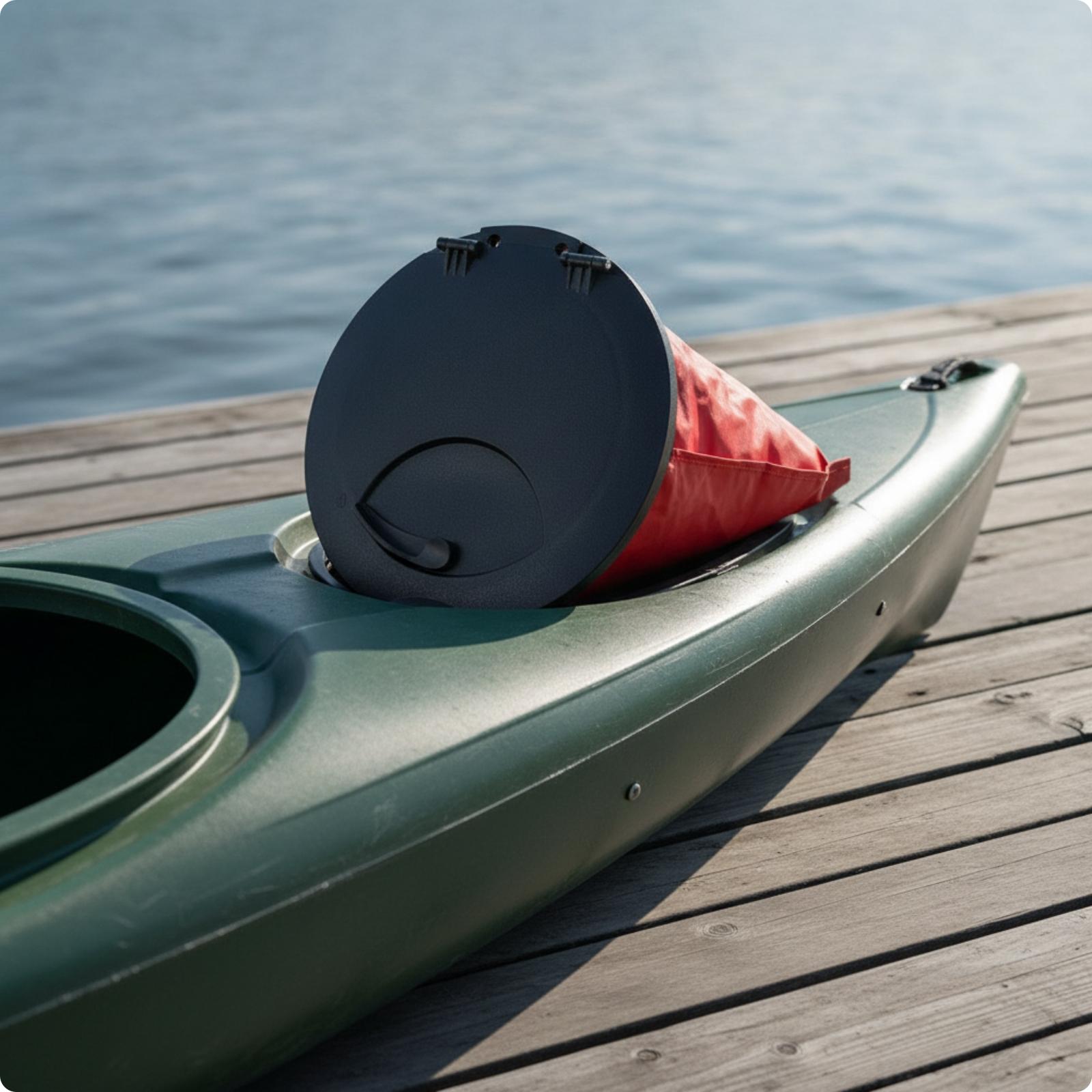 カヤック用防水カバー（円形）。取り付け用フランジ付き。ABS - Fishing のレビューと価格