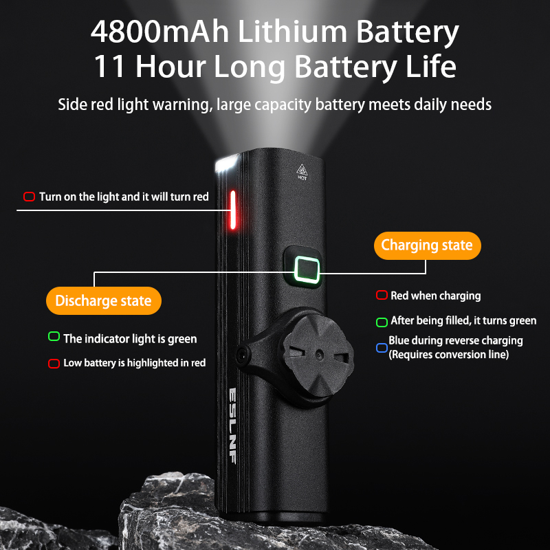 ESLNF自転車ヘッドライト 1000ルーメン 4800mA - Rechargeable Bicycle Headlight 1000 Lumen のレビューと価格