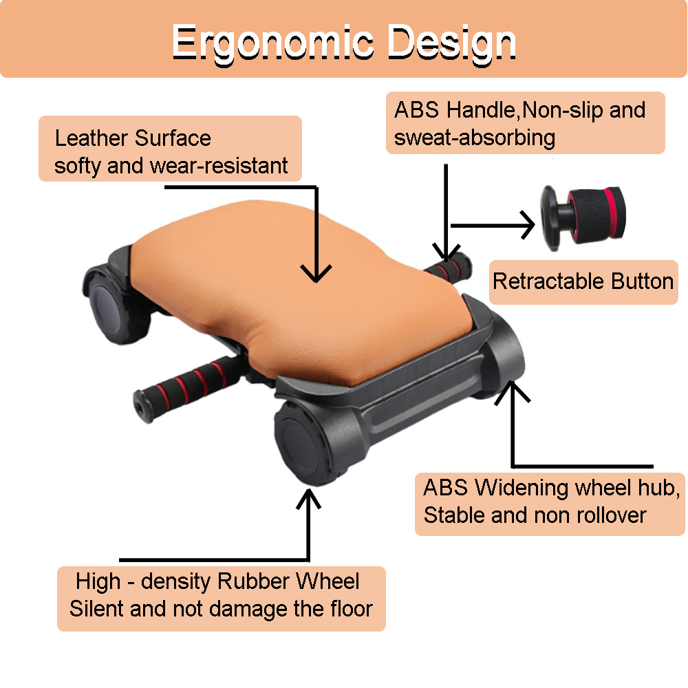 腹筋ローラー、4つの車輪で自動的に反発する腹筋トレーニング器 - Ab Roller Wheel With Elbow Support のレビューと価格