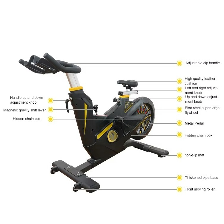 4段階調整可能なベルトドライブ式エクササイズバイク（ジム用） - Exercise Bike Magnetic Resistance のレビューと価格
