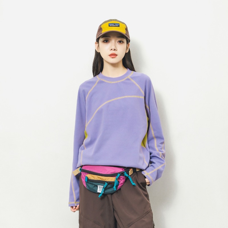 ユニセックスアウトドアカラーブロック長袖 Tシャツストレッチ - Cycling のレビューと価格