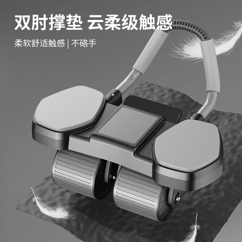 四輪エルボーサポートアブローラー回転式トレーナー フラットサ - Ab Roller Wheel With Elbow Support のレビューと価格