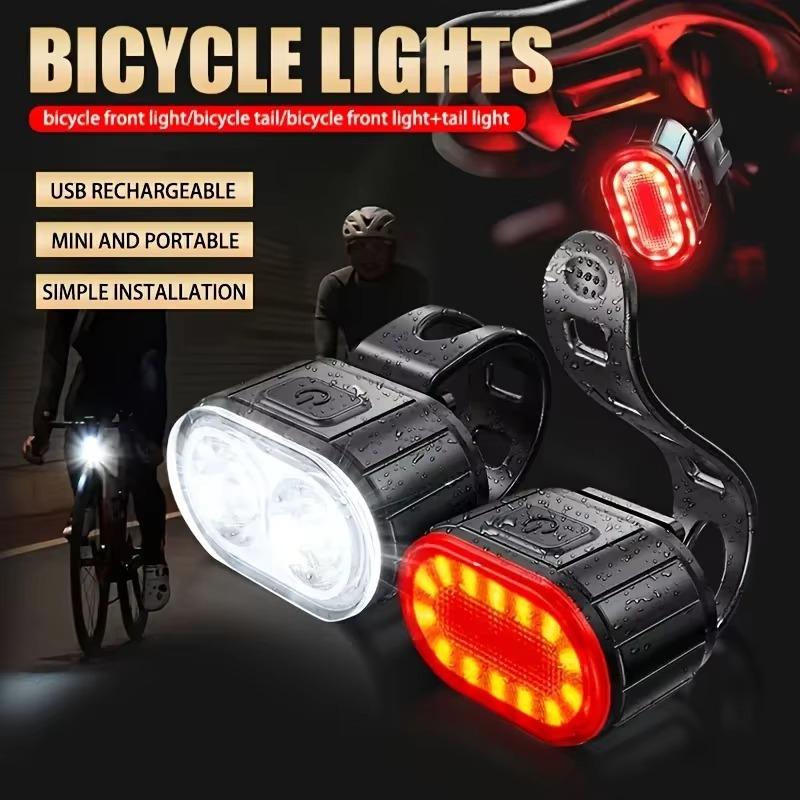 【OD】自転車用安全警告灯1セット。充電式で、屋外での使用に - Cycling のレビューと価格